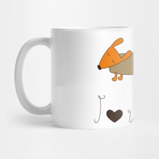 Winter dachshund Mug